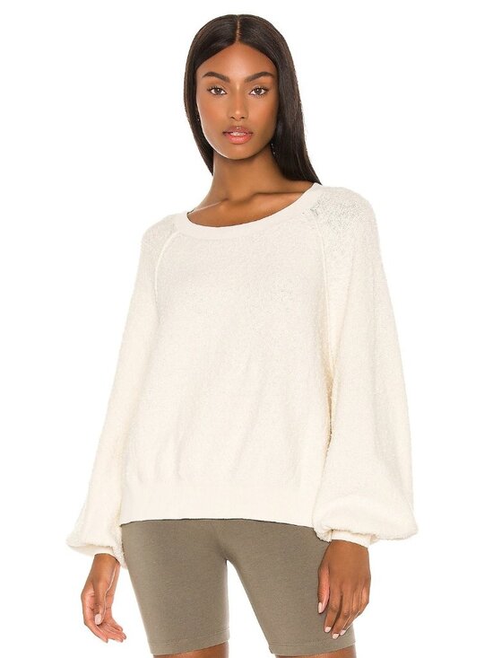 Free People Sweaters - Free People Sweater Small Found My Friend Pullover Cream Textured Knit Cozy